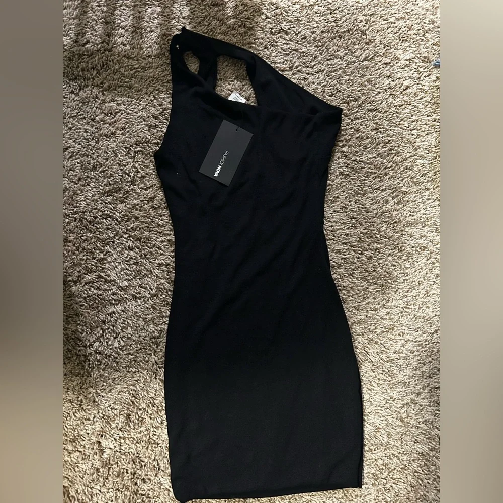 Fashion Nova One Shoulder Black Dress - Picture 1 of 4